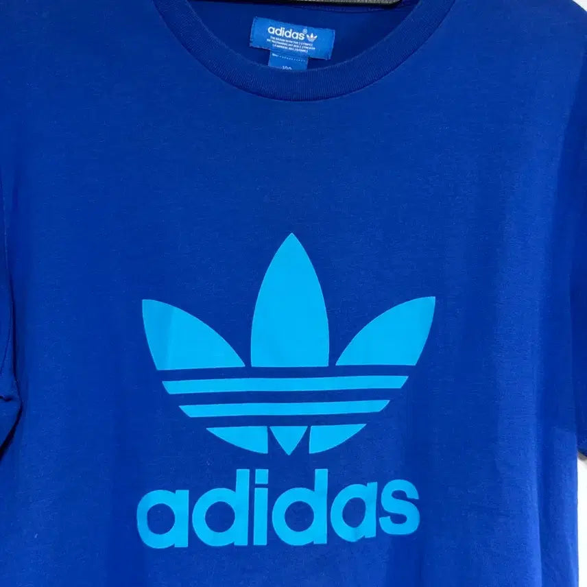 [BUNJANG] Adidas Trefoil T-Shirt Blue Cotton Size 100 / 아디다스 블루 반팔 티셔츠 100