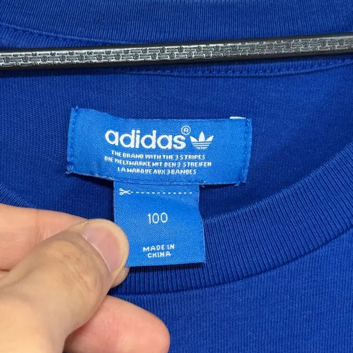 [BUNJANG] Adidas Trefoil T-Shirt Blue Cotton Size 100 / 아디다스 블루 반팔 티셔츠 100