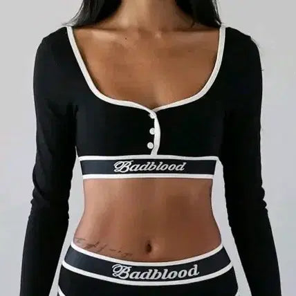 [BUNJANG] Badblood Organic Cotton Long Sleeve Top M / 배드블러드 오가닉 코튼 긴팔 상의 m