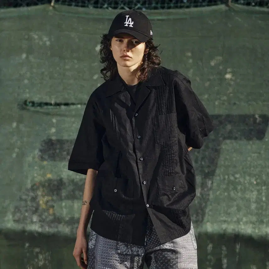 [BUNJANG] New Era Japan Black Label Linen Shirt (2XL) / 뉴에라 JAPAN 블랙라벨 (2XL) 린넨 셔츠