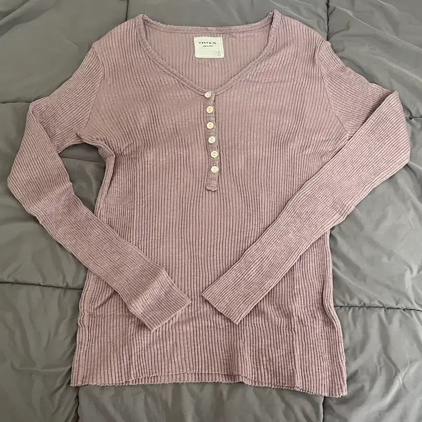 [BUNJANG] NINE IS IS Button Tee Long Sleeve / 나의나인 이즈이즈 버튼 티 롱슬리브