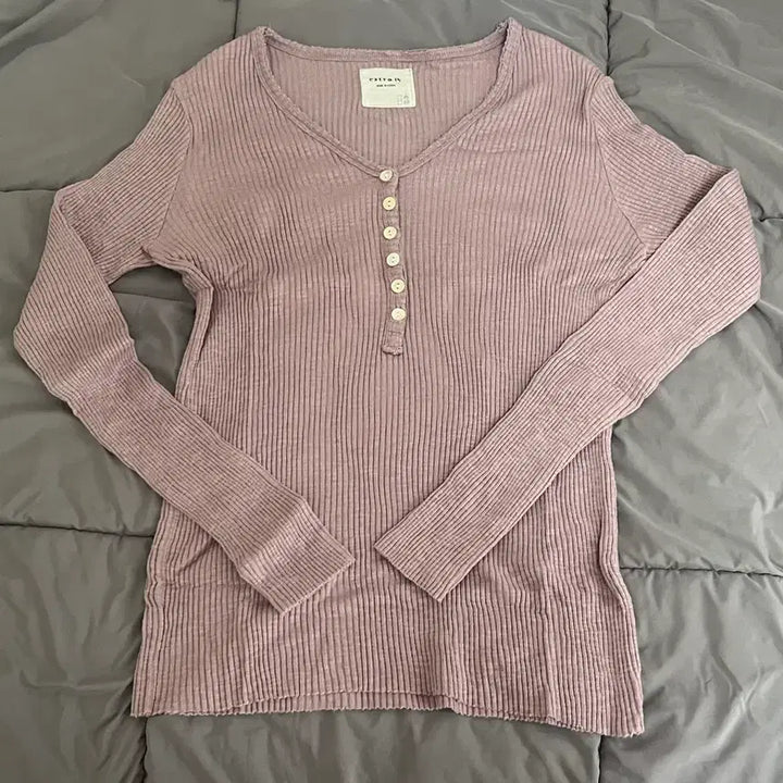 [BUNJANG] NINE IS IS Button Tee Long Sleeve / 나의나인 이즈이즈 버튼 티 롱슬리브