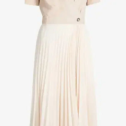 [BUNJANG] Sandro Ladis Beige Pleated Dress / 산드로 ladis 베이지 플리츠 원피스 38사이즈