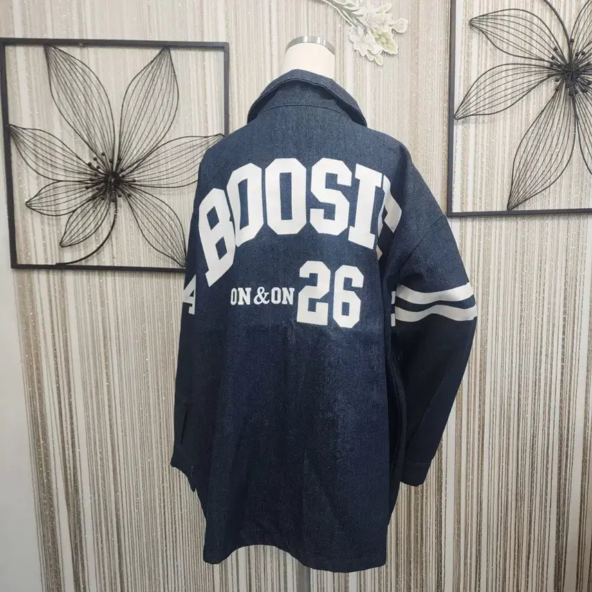 [BUNJANG] Denim Stripe Button Jacket / 데님  스트라이프 단추 자켓 free 걸치기 좋아요