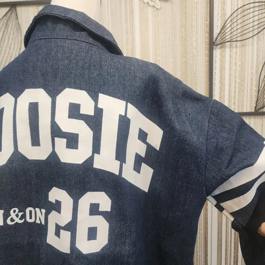 [BUNJANG] Denim Stripe Button Jacket / 데님  스트라이프 단추 자켓 free 걸치기 좋아요