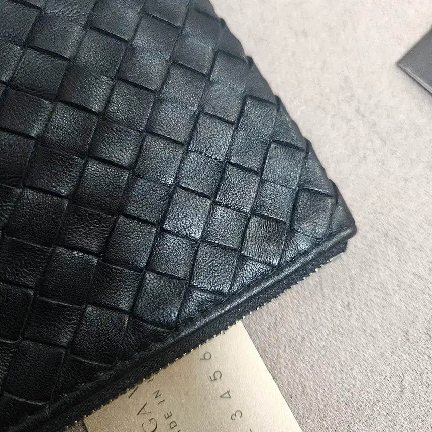 [BUNJANG] Bottega Veneta Intrecciato Black Clutch Bag / 보테가 베네타 인트레치아토 블랙 클러치백. 정품입니다 구성품 더스트백 설