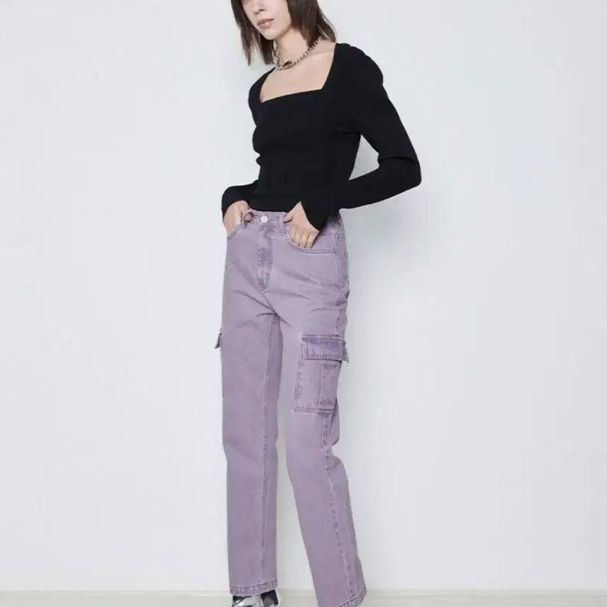 [BUNJANG] Haebaihae Kim Lilac Cargo Pants / 해바이해킴 라일락 카고 바지 l