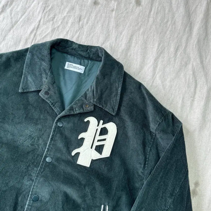 [BUNJANG] Partimento Corduroy Green Crop Bomber Jacket / 파르티멘토 코듀로이 그린 크롭 봄버 자켓 M(105)