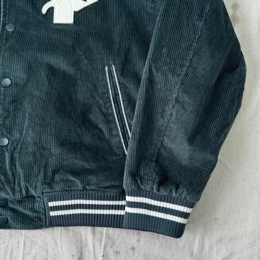 [BUNJANG] Partimento Corduroy Green Crop Bomber Jacket / 파르티멘토 코듀로이 그린 크롭 봄버 자켓 M(105)