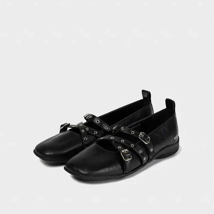[BUNJANG] Kihot Travel Flat Black Mary Jane Shoes / 기호 트리벨 플랫 블랙 메리제인
