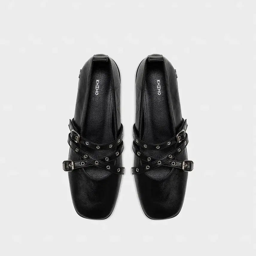 [BUNJANG] Kihot Travel Flat Black Mary Jane Shoes / 기호 트리벨 플랫 블랙 메리제인