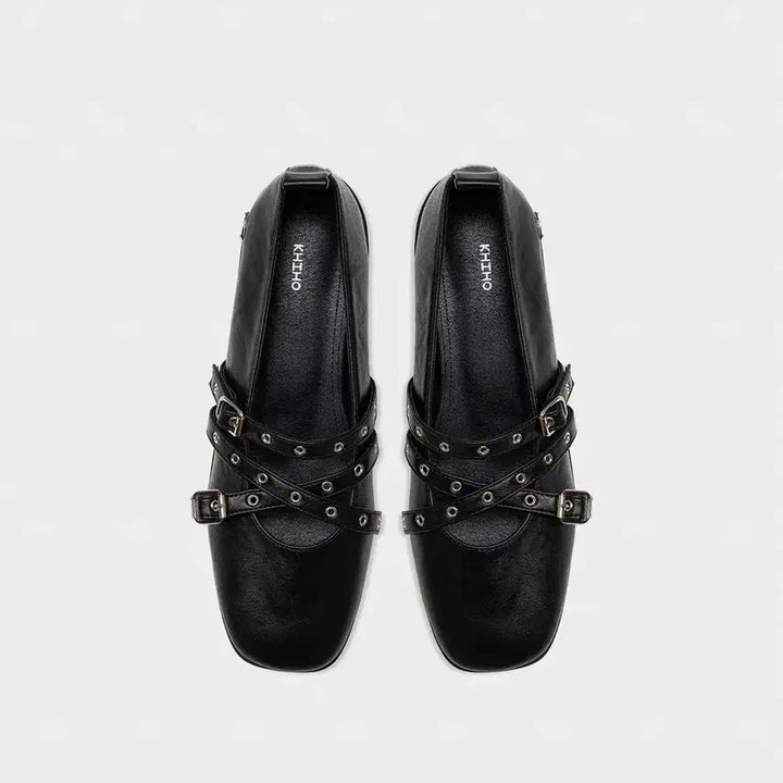 [BUNJANG] Kihot Travel Flat Black Mary Jane Shoes / 기호 트리벨 플랫 블랙 메리제인