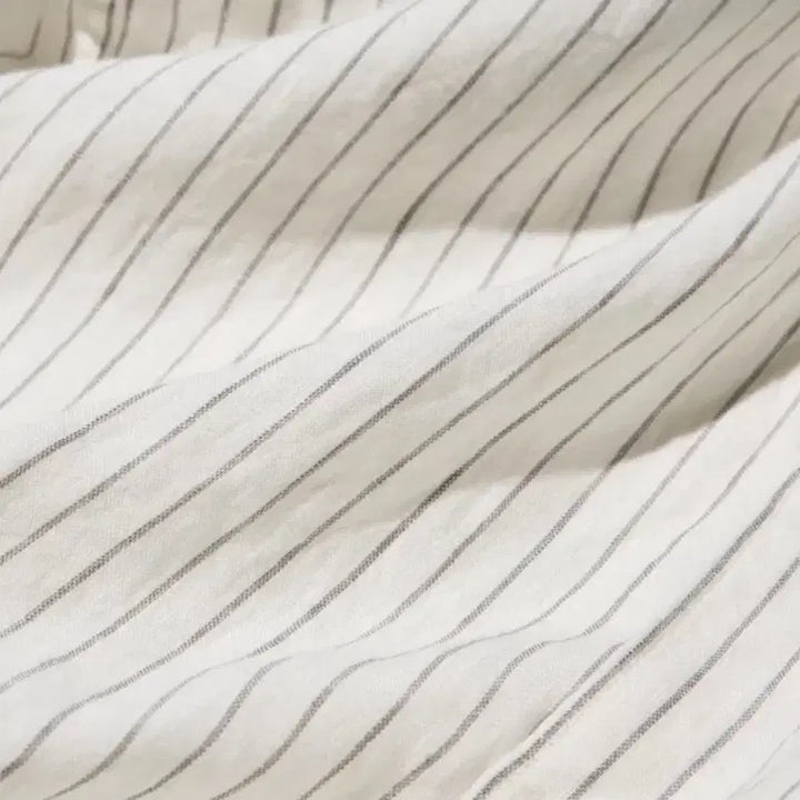 [BUNJANG] 유니클로 프리미엄 린넨 스트라이프 셔츠 100 베이지 / 유니클로 프리미엄 린넨 스트라이프 셔츠 100 베이지