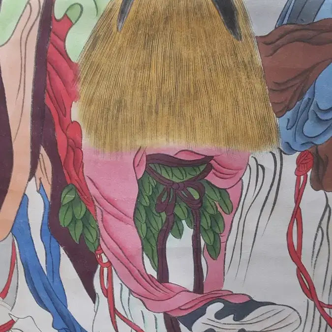 [SOLD OUT] 중국유명화가 장대천의 상아섭월도 그림 고화 족자 골동품 미술품 수집품