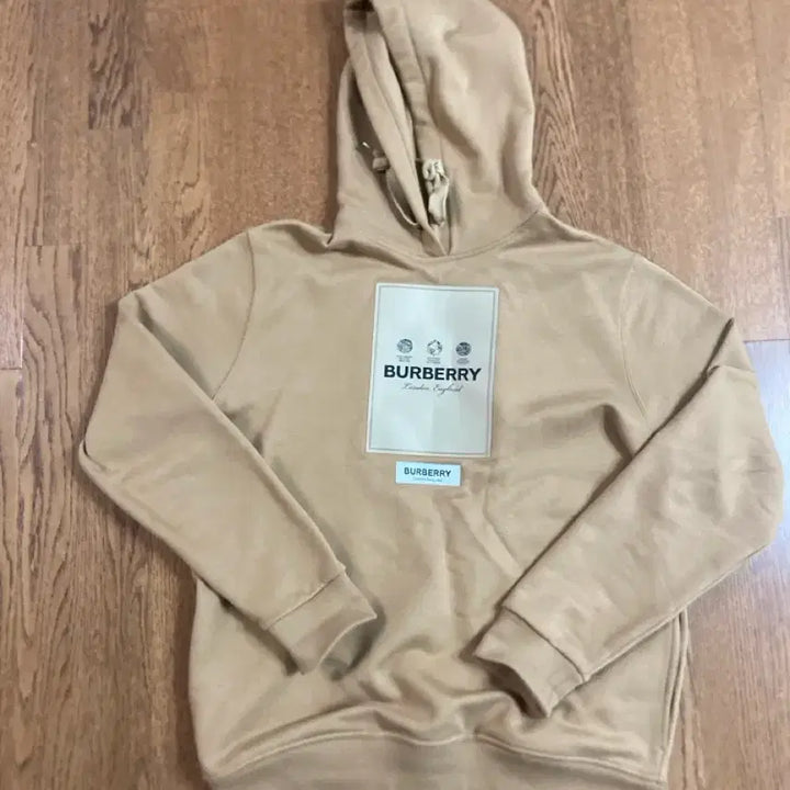 [BUNJANG] Burberry Logo Patch Hoodie Beige (M) / 버버리 로고 패치 후드티 베이지(M)