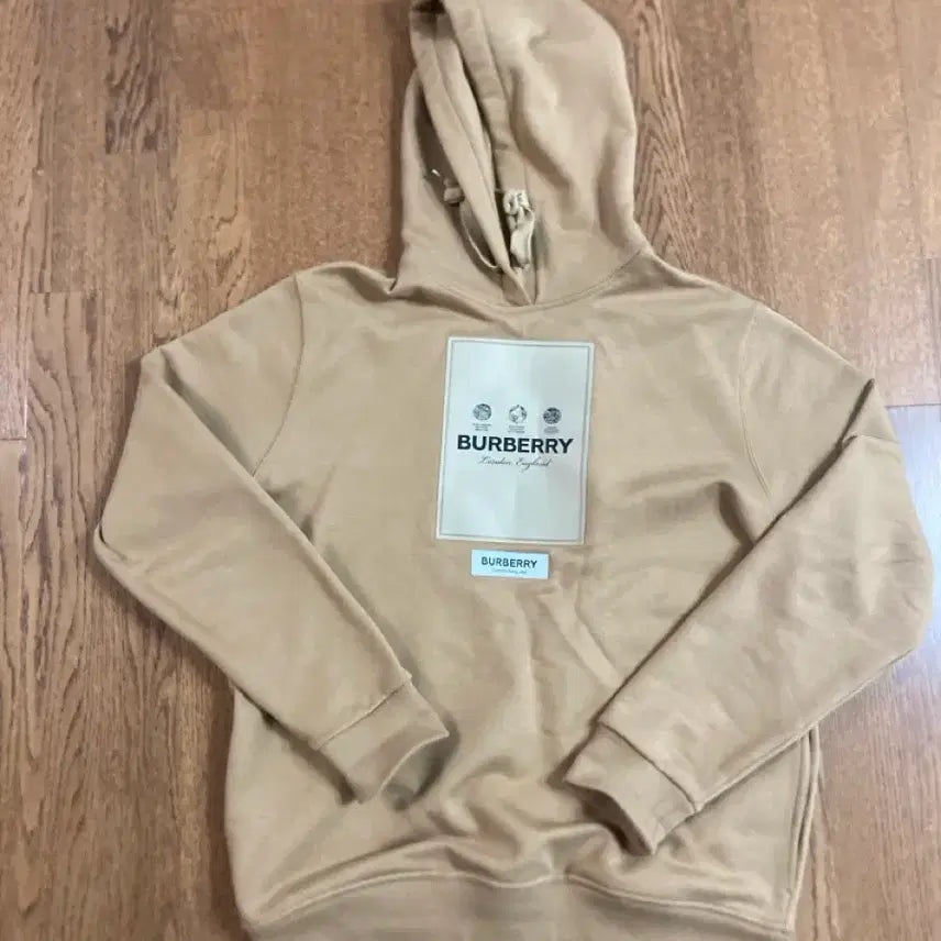 [BUNJANG] Burberry Logo Patch Hoodie Beige (M) / 버버리 로고 패치 후드티 베이지(M)