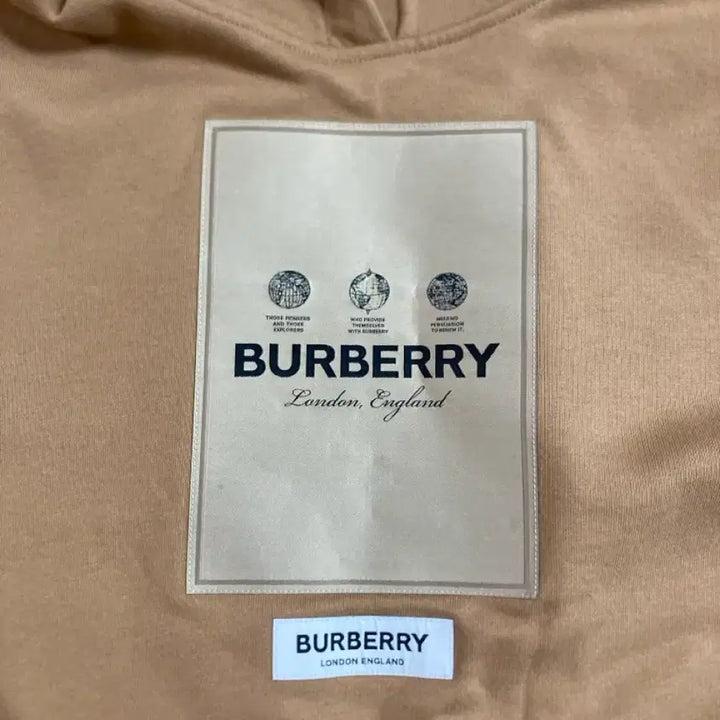 [BUNJANG] Burberry Logo Patch Hoodie Beige (M) / 버버리 로고 패치 후드티 베이지(M)