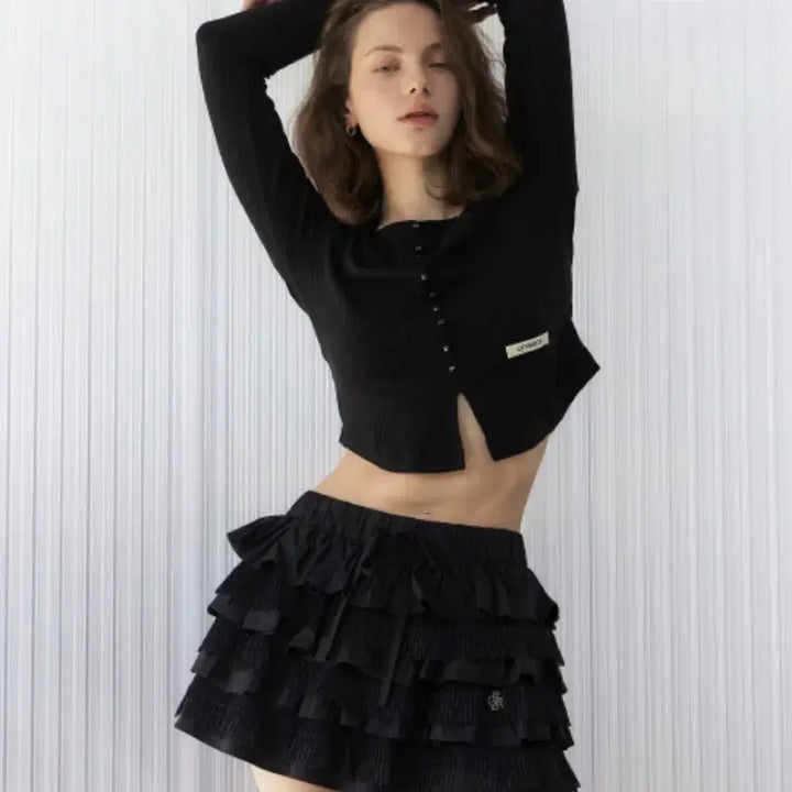[BUNJANG] SITYBREEZE Lace Ruffle Mini Skirt / 시티브리즈 레이스 러플 미니 스커트