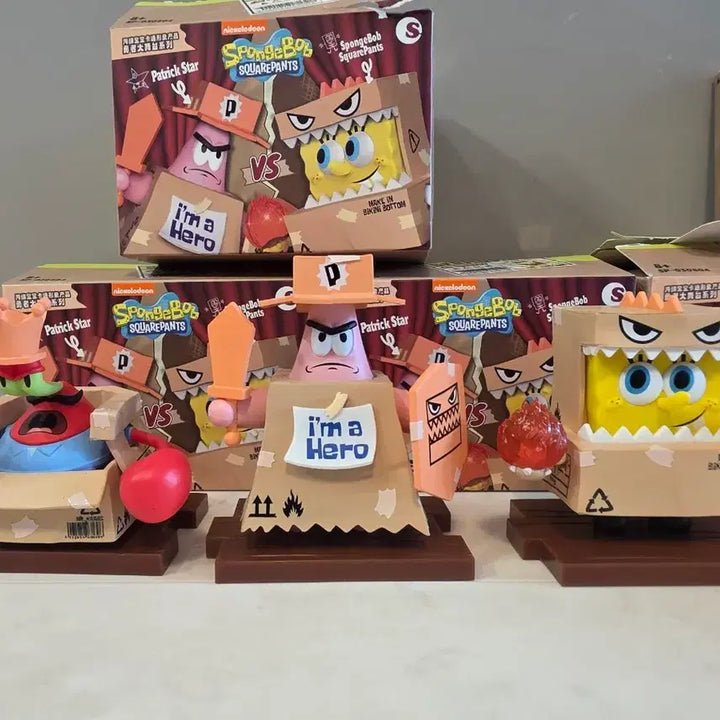 [BUNJANG] SpongeBob SquarePants Warriors Stage Series Set Figurines Bundle / 스폰지밥 피규어 일괄판매
