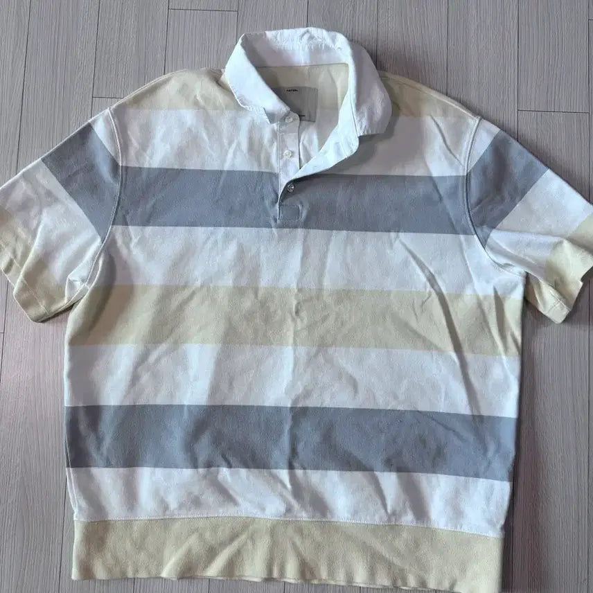 [SOLD OUT] 포터리 숏슬리브 럭비티 스트라이프 반팔 카라티