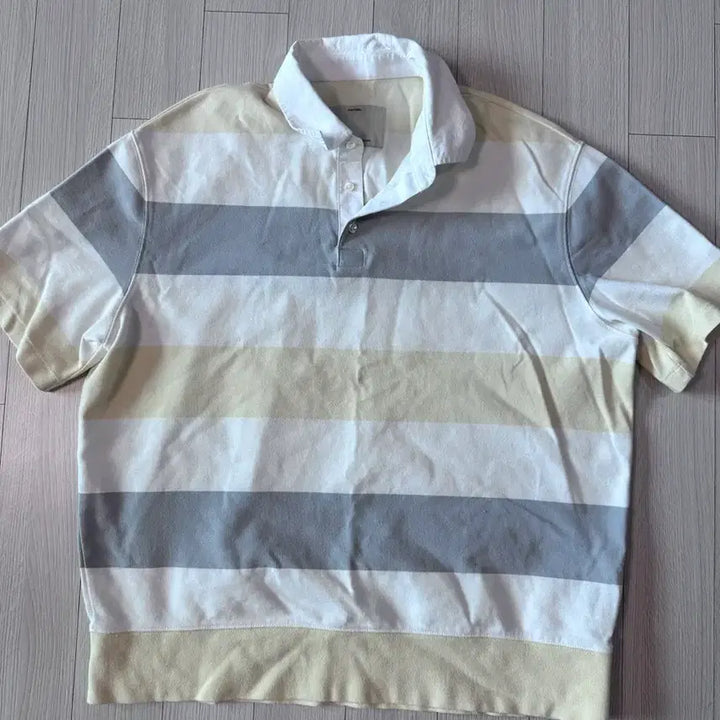 [SOLD OUT] 포터리 숏슬리브 럭비티 스트라이프 반팔 카라티