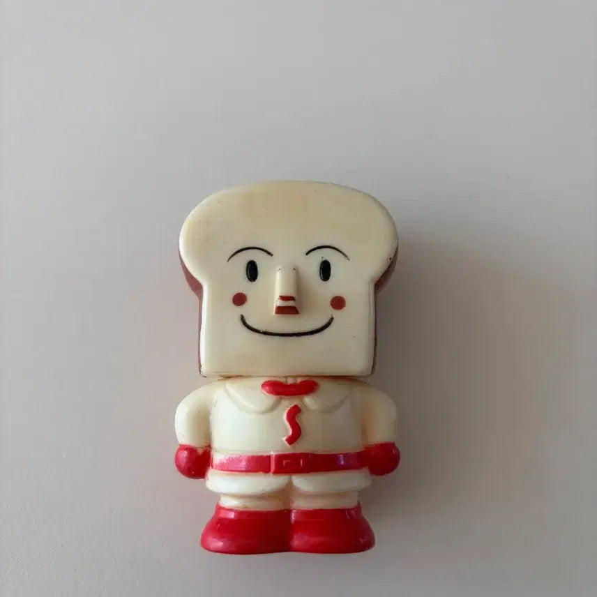 [BUNJANG] Anpanman Shokupanman Squeaky Figure (1989) / 호빵맨 식빵맨 고전 삑삑이 피규어