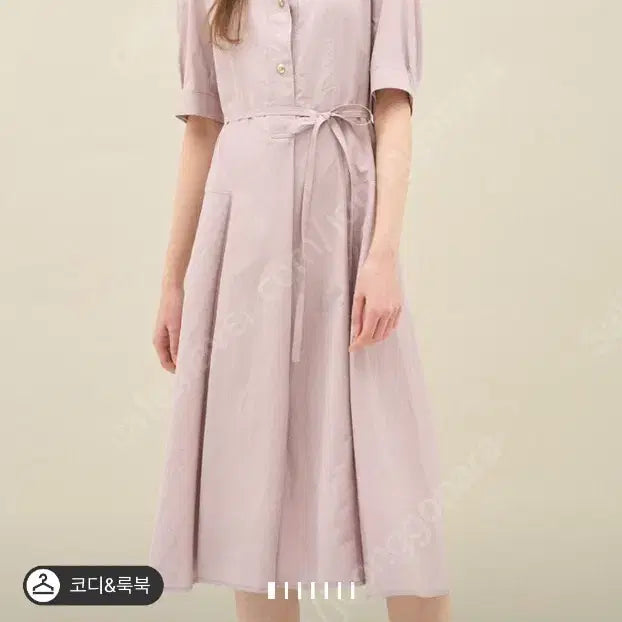 [BUNJANG] SJSJ Notch Neckline Lilac Long Dress / SJSJ새상품 노치넥  원피스82