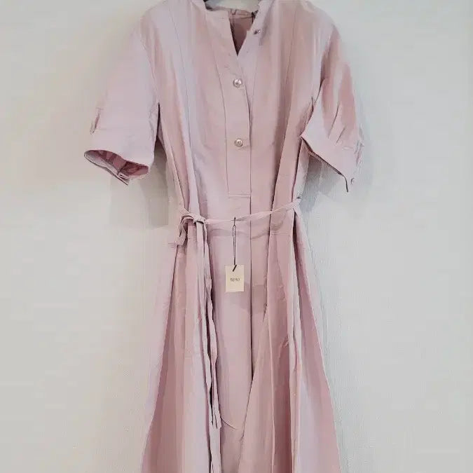 [BUNJANG] SJSJ Notch Neckline Lilac Long Dress / SJSJ새상품 노치넥  원피스82