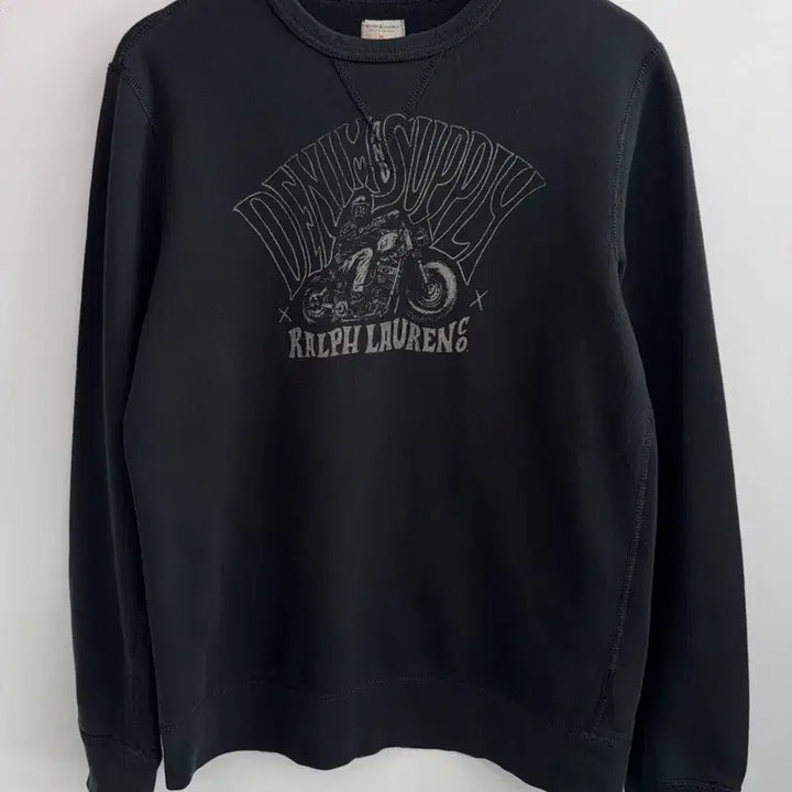 [BUNJANG] Polo Denim &amp; Supply Biker Sweatshirt / 폴로 데님앤서플라이 바이커 스웻