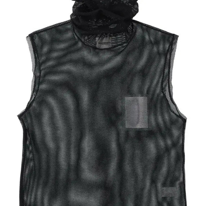 [BUNJANG] Soloist Sleeveless Mesh Top / 솔로이스트 NOT TURTLENECK SLEEVELESS 메쉬 탑 셔츠