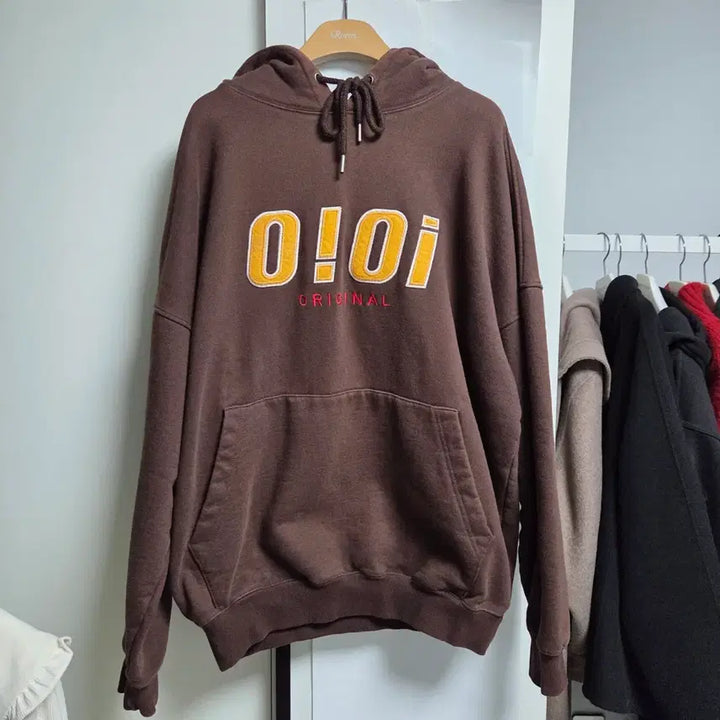 [BUNJANG] OIOI Brown Fleece Hoodie L / oioi 오아이오아이 기모후드티 브라운 L