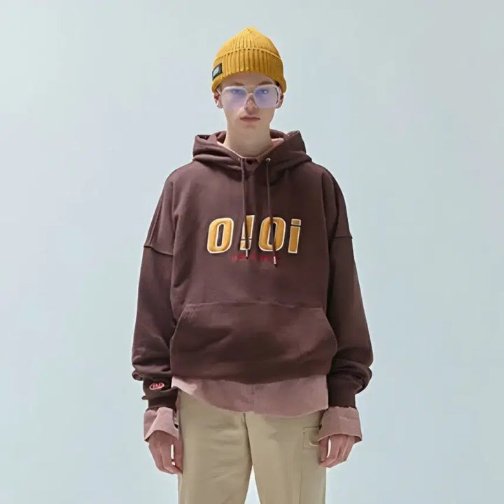[BUNJANG] OIOI Brown Fleece Hoodie L / oioi 오아이오아이 기모후드티 브라운 L