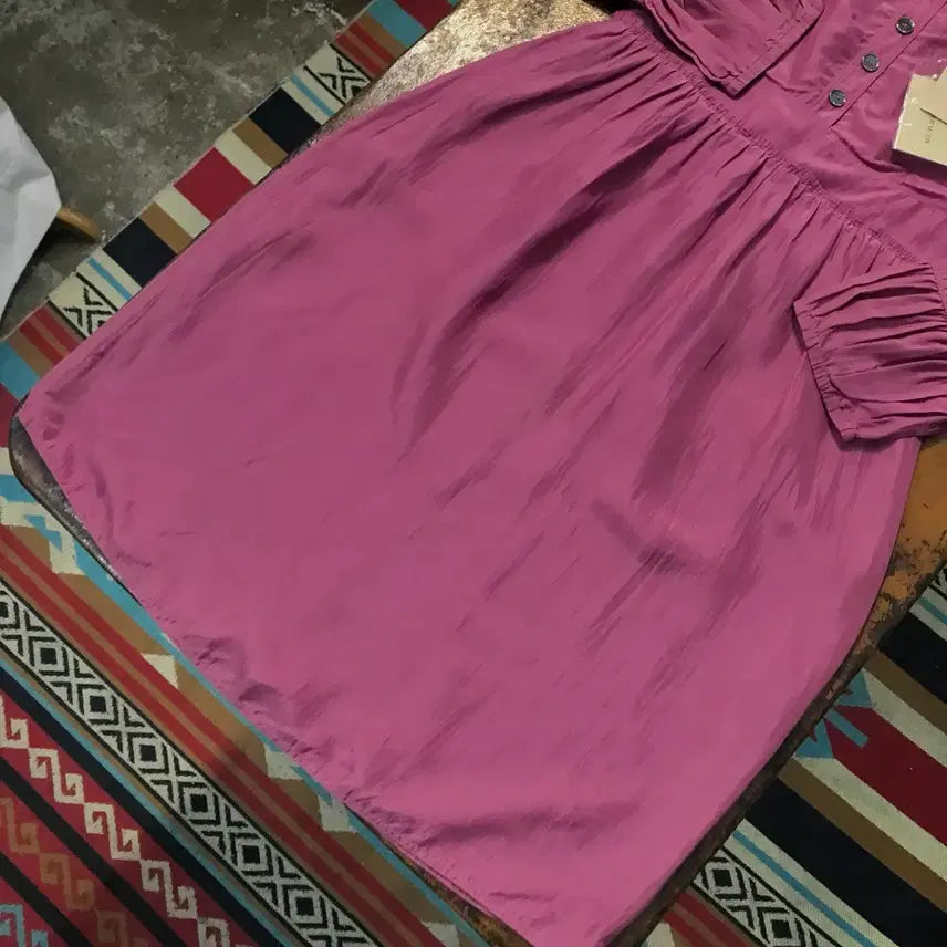 [BUNJANG] Burberry Midi Frill Dress / Dead stock 버버리 인디 퍼플 프릴 원피스 여성 55 사이즈