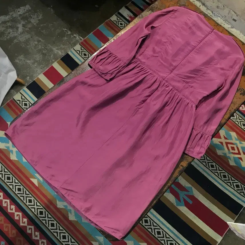 [BUNJANG] Burberry Midi Frill Dress / Dead stock 버버리 인디 퍼플 프릴 원피스 여성 55 사이즈
