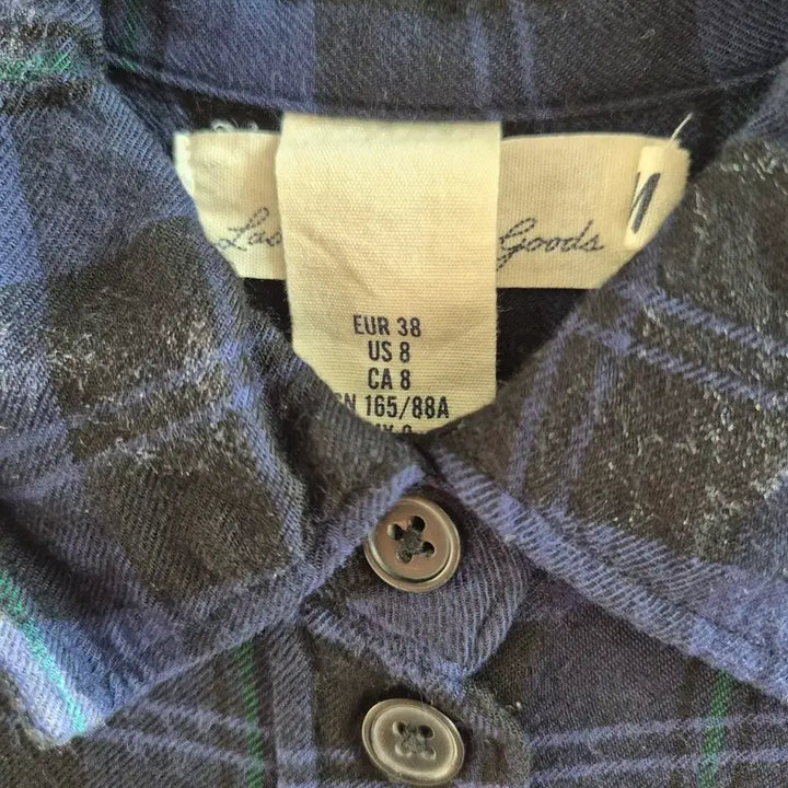 [BUNJANG] H&amp;M Navy Check Long Shirt Size EUR 38 / *H&amp;M 롱셔츠*