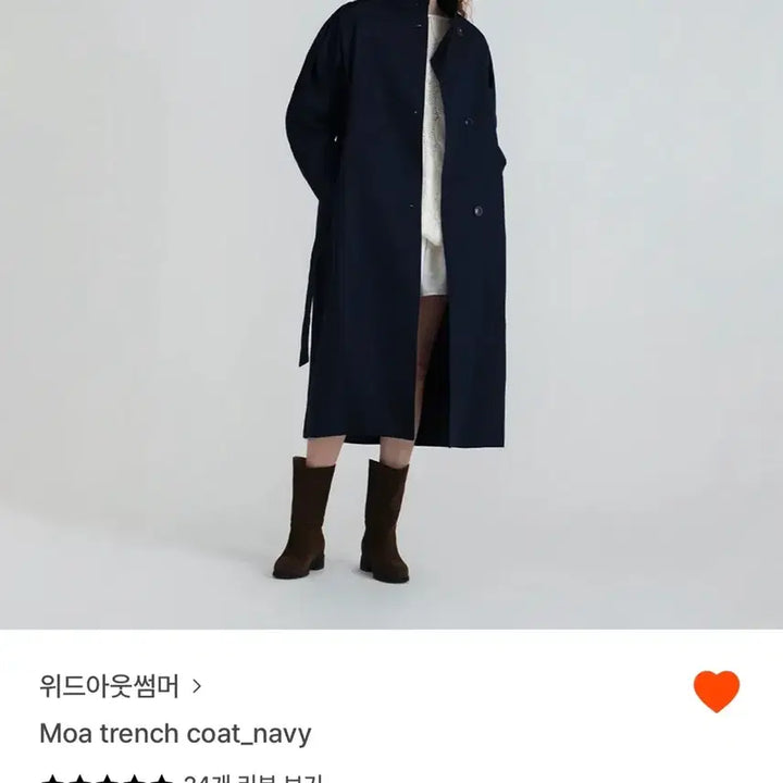 [BUNJANG] Without Summer Trench Coat (Navy) Free Size / 트렌치코트 (네이비) 프리사이즈