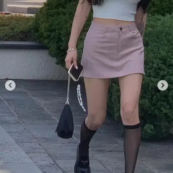 [BUNJANG] Pale Jade Pink Stripe Two-Piece Suit Set / {페일제이드} 핑크 스트라이프 셋업 세트 투피스 정장 자켓 스커트