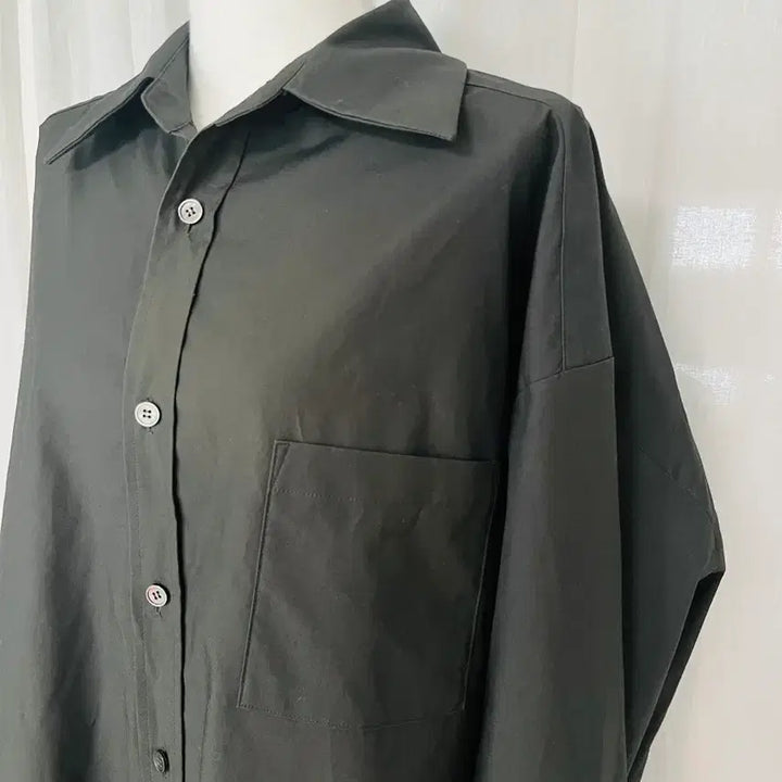 [BUNJANG] Unisex Oversized Khaki Shirt / (새상품) 큰사이즈 카키셔츠/공용