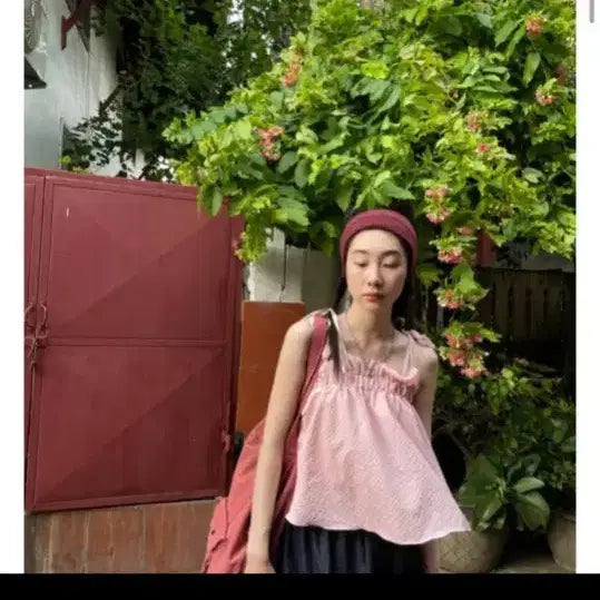 [BUNJANG] Kimahop Pastel Shoulder Tied Top / 김아홉 나시 pastel shoulder tied top