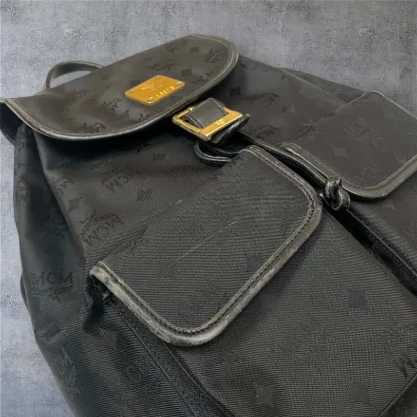 [BUNJANG] MCM Monogram Pocket Backpack / 엠씨엠 Mcm 블랙 모노그램 포켓 백팩