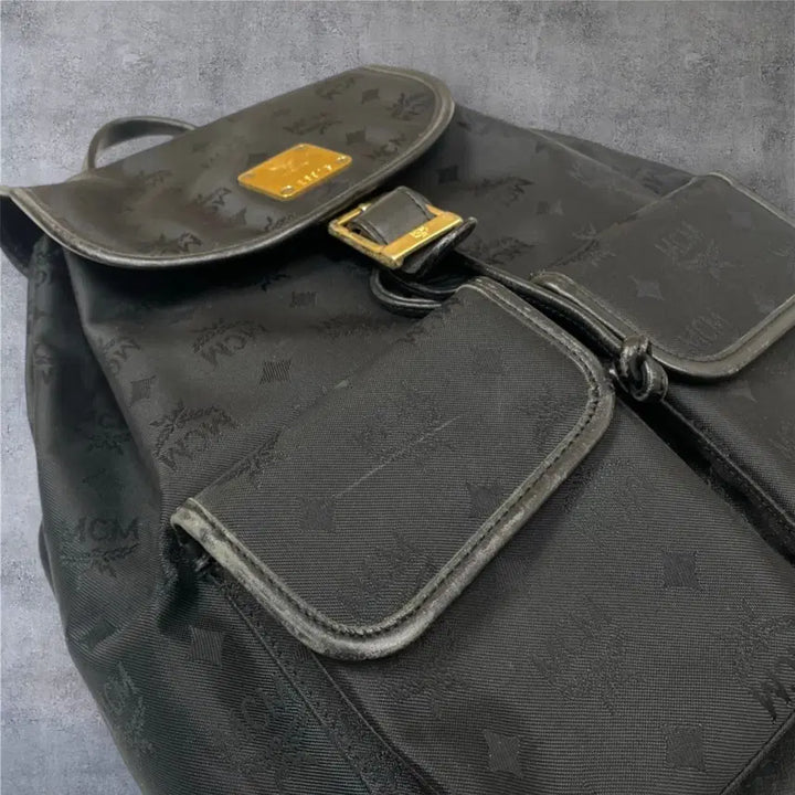 [BUNJANG] MCM Monogram Pocket Backpack / 엠씨엠 Mcm 블랙 모노그램 포켓 백팩
