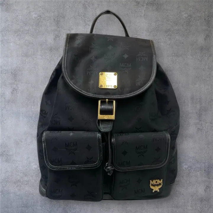 [BUNJANG] MCM Monogram Pocket Backpack / 엠씨엠 Mcm 블랙 모노그램 포켓 백팩