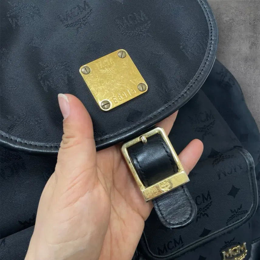 [BUNJANG] MCM Monogram Pocket Backpack / 엠씨엠 Mcm 블랙 모노그램 포켓 백팩