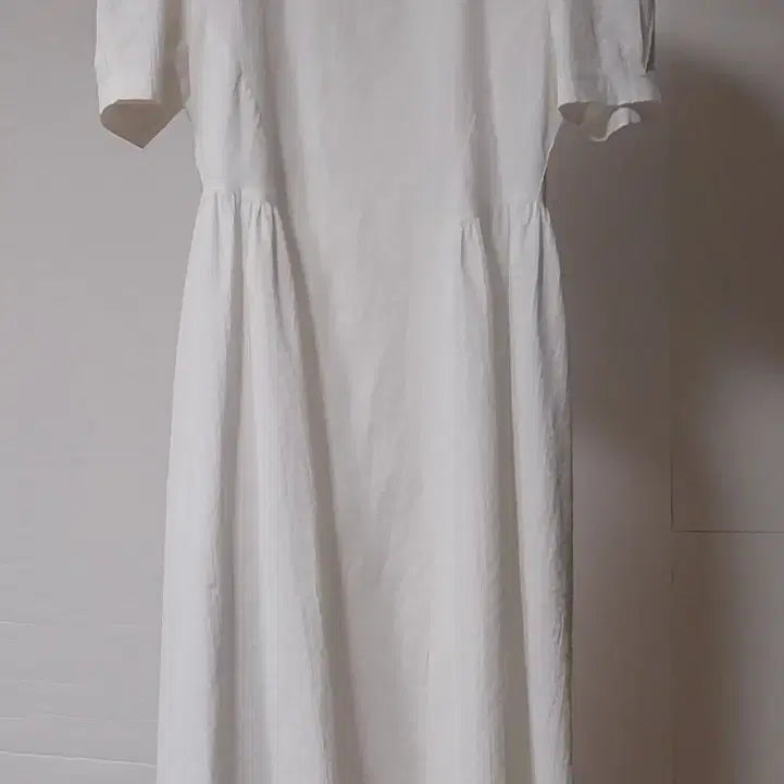 [BUNJANG] White Long Dress Puff Sleeves Spandex Bridal Look / 화이트 롱원피스 스판 퍼프소매 셀프웨딩 브라이덜룩