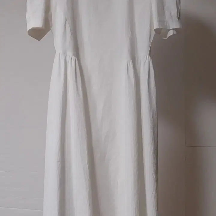 [BUNJANG] White Long Dress Puff Sleeves Spandex Bridal Look / 화이트 롱원피스 스판 퍼프소매 셀프웨딩 브라이덜룩