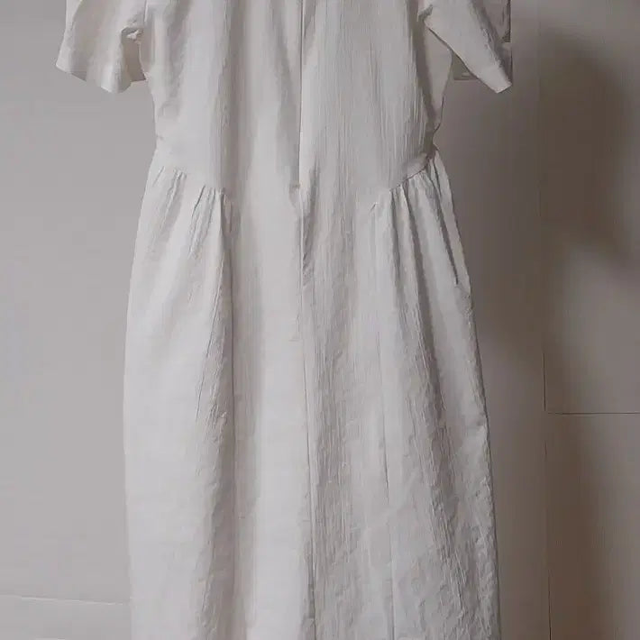 [BUNJANG] White Long Dress Puff Sleeves Spandex Bridal Look / 화이트 롱원피스 스판 퍼프소매 셀프웨딩 브라이덜룩