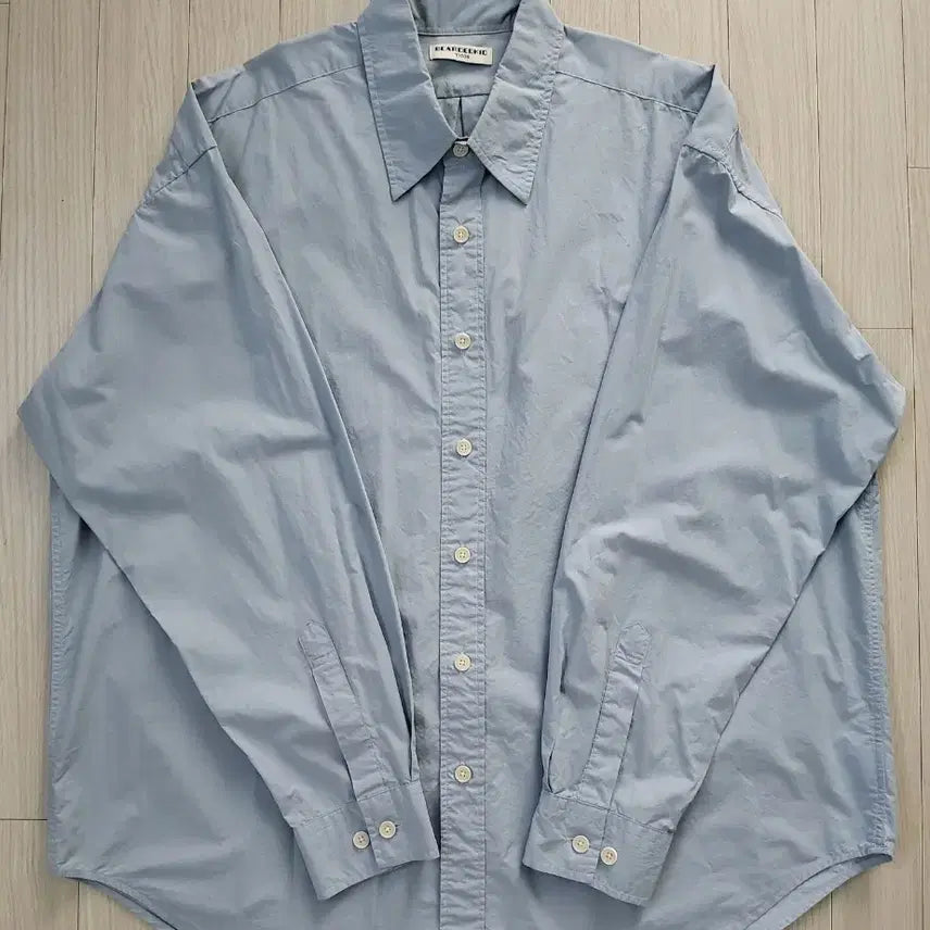 [BUNJANG] Bearded Kid Long Sleeve Shirt (Sky Blue) / 비얼디드키드ㅡ긴팔 셔츠 MㅡL(스카이블루)