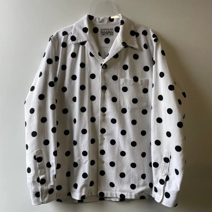 [BUNJANG] Wacko Maria Polka Dot Open Collar Shirt / 와코마리아 도트셔츠