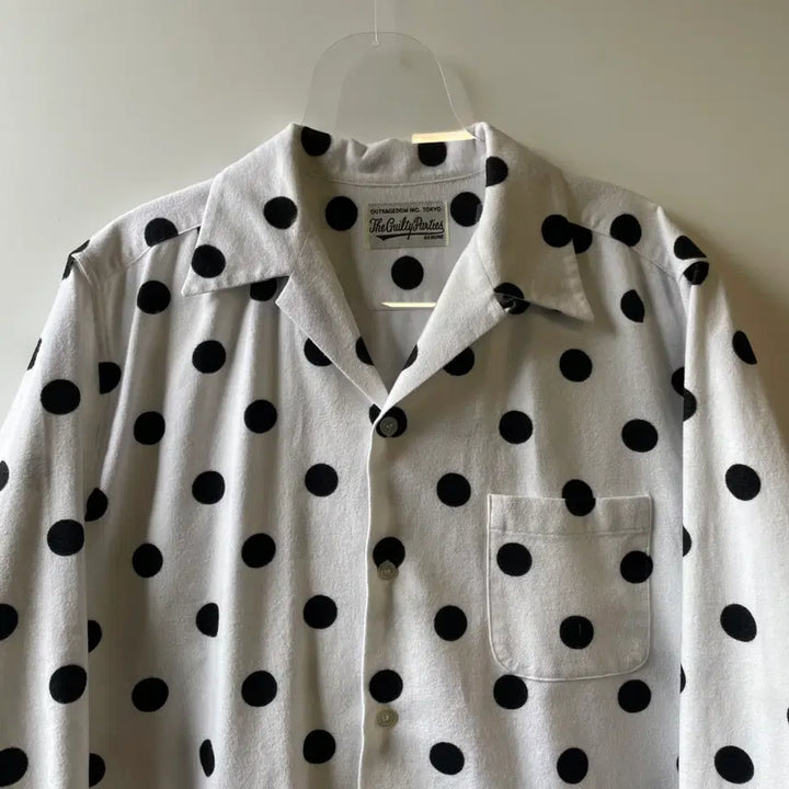 [BUNJANG] Wacko Maria Polka Dot Open Collar Shirt / 와코마리아 도트셔츠