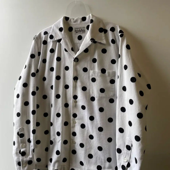 [BUNJANG] Wacko Maria Polka Dot Open Collar Shirt / 와코마리아 도트셔츠